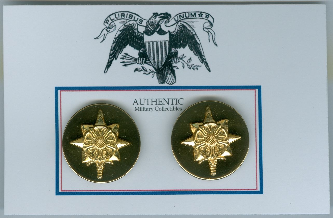 US Army Military Intelligence-2 piece-Flat-Gold Set (Wolfe-Brown)