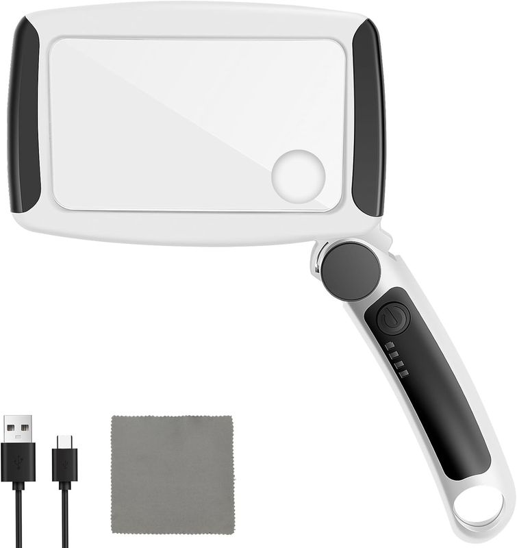 Rechargeable Magnifying Glass with Light