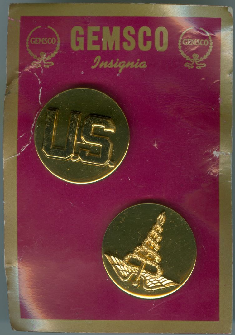 US Army Medical Corps-2 piece-Flat-Gold Set (Gemsco)