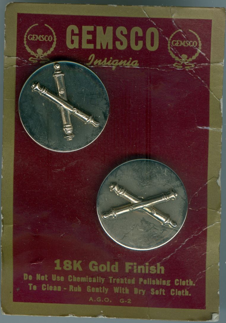 US Army Artillery-2 piece-Flat-Silver Set (Gemsco)