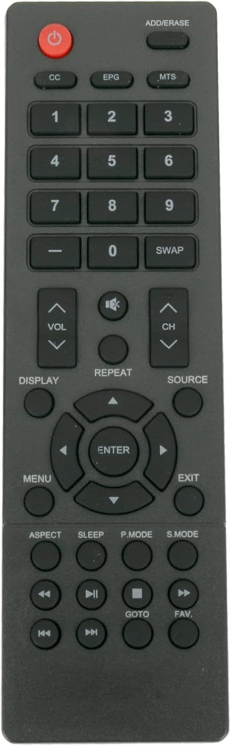 Replacement Remote Control Compatible with POLAROID TV VCR DVD Combo