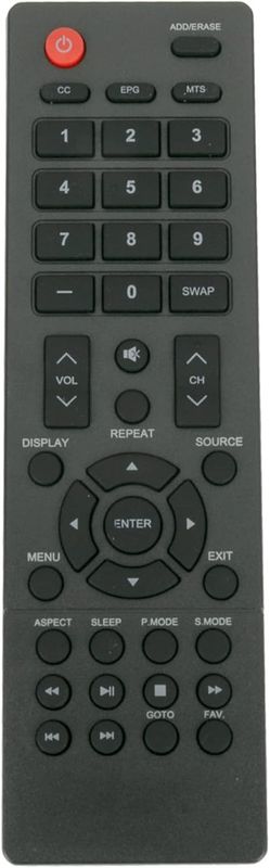 Replacement Remote Control Compatible with POLAROID TV VCR DVD Combo