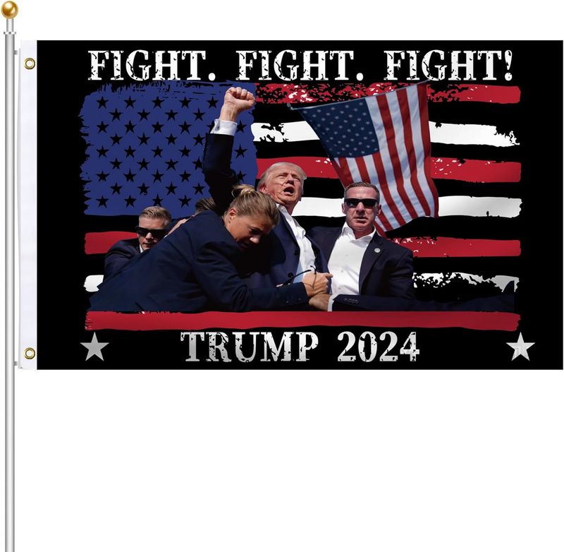 Trump Fight, Fight, Fight Flag-3&#39;x5&#39;