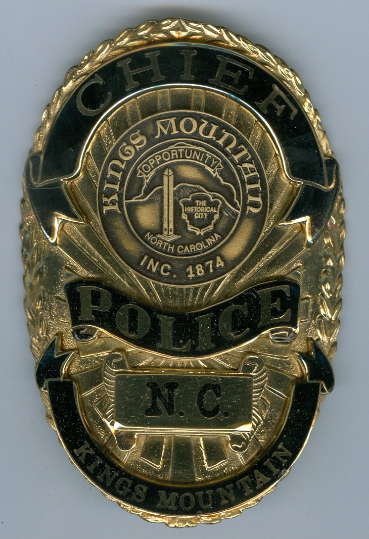 Kings Mountain, NC Police Chief Badge (Obsolete)