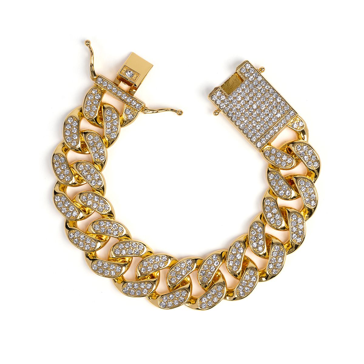 Invicta Iced Cuban Mens Bracelet 80840