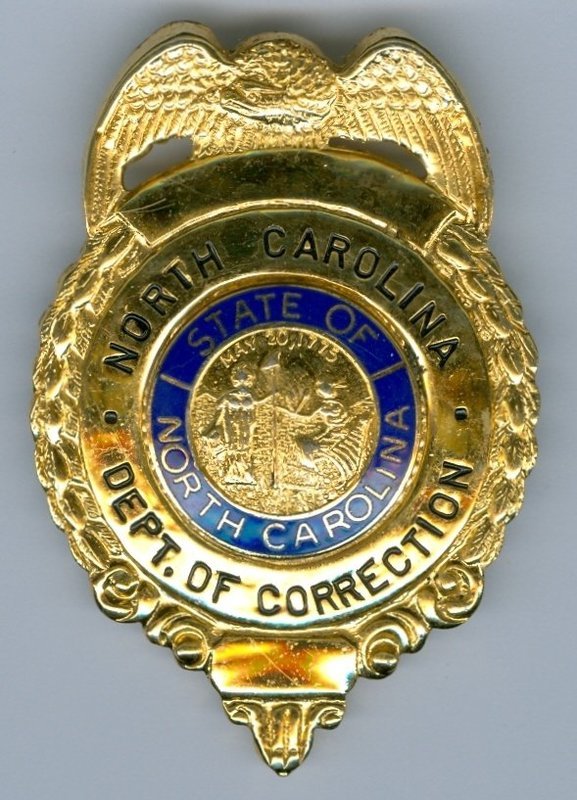 North Carolina Department of Corrections Hat badge, SB