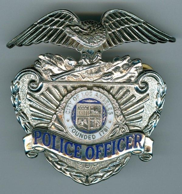 Los Angeles Police hat badge, SB
