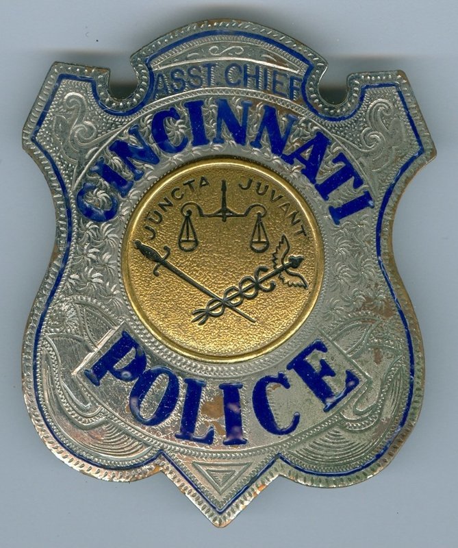 Cincinnati, OH Assistant Police Chief badge, PB, 1940&#39;s (Obsolete)