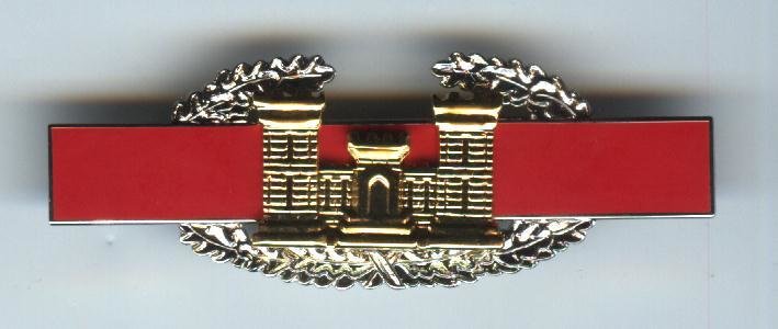 US Army Combat Engineers Breast Badge-Gold