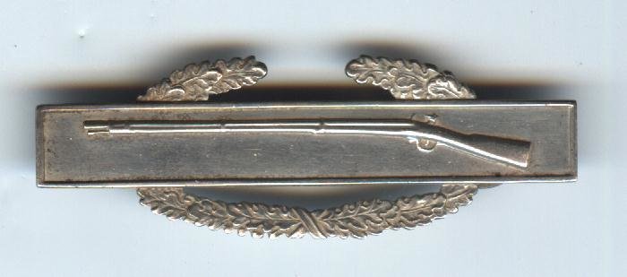 US Army Combat Infantryman Breast Badge-First Award Sterling WWII