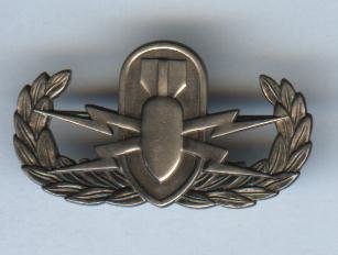 US Army Explosive Ordnance Disposal (EOD) Breast Badge-Sterling