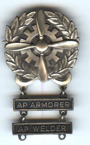 US Army Air Corp Technician Badge-Sterling