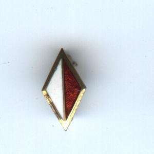 White/Red Diamond Enameled Pin