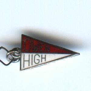 Owen High School Charm-Sterling