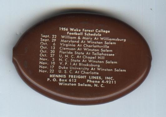 1956 Wake Forest Football Change Holder