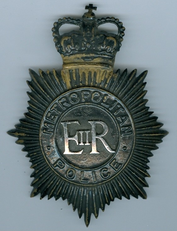 Bristish London Metro Police Badge, (Hat)