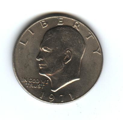 US Eisenhower Dollar, 1971, VG