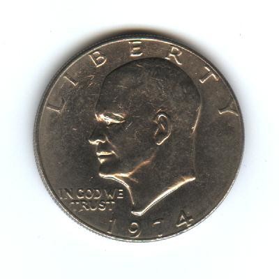 US Eisenhower Dollar, 1974, VG