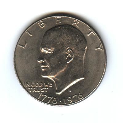 US Eisenhower Dollar, 1976-D, VG