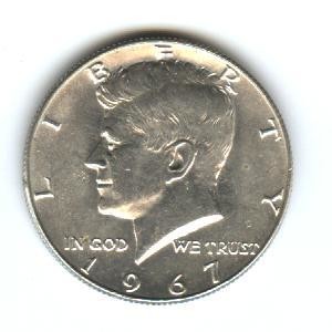 US Kennedy Half Dollar, 1967, VF