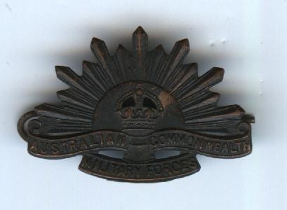 Australian Military Forces Cap Badge-WW2