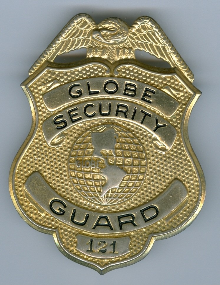 Globe Security Badge #121, Gold, PB