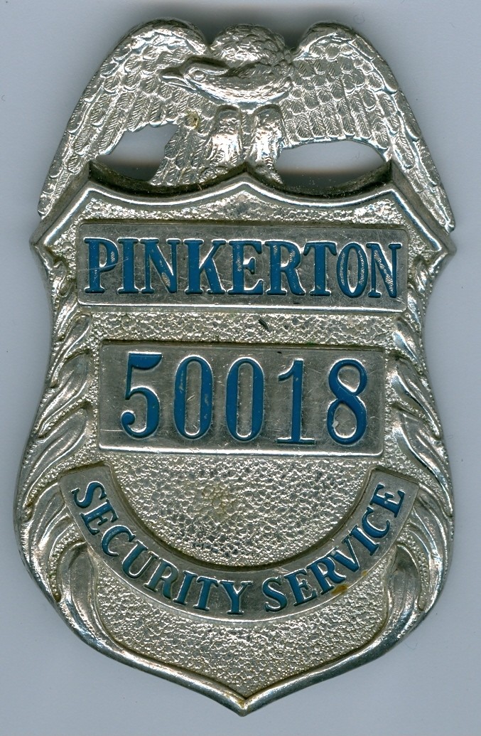Pinkerton Security Badge #50018, PB