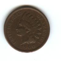 US Indian Cent, 1900, VG