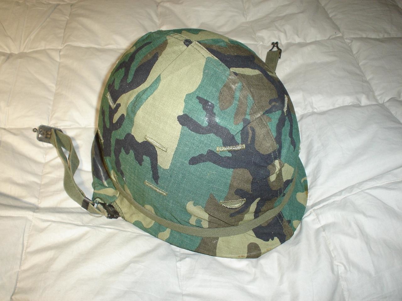 US Army Steel Pot Helmet W/Liner &amp; cover