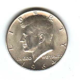 US Kennedy Half Dollar, 1964, BU