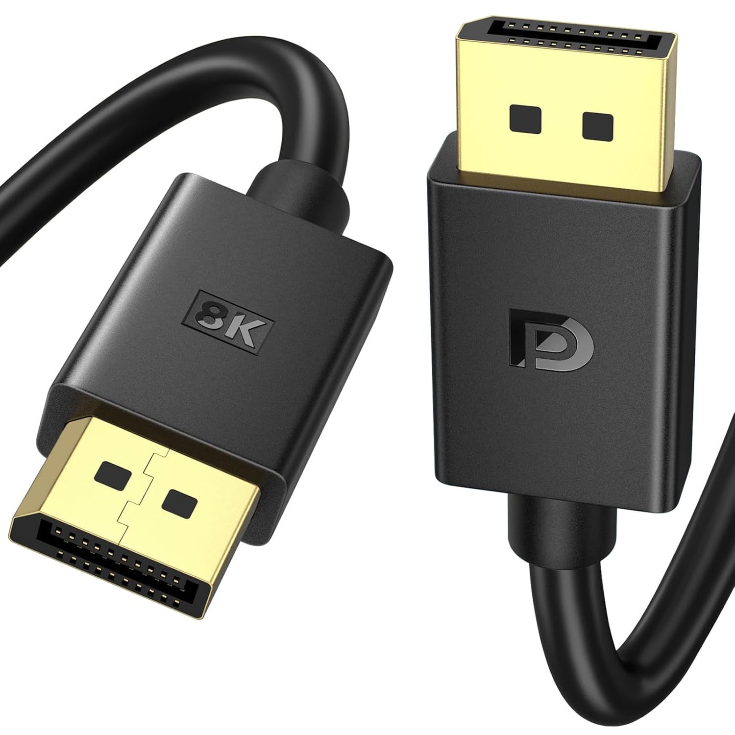 Flexible DisplayPort 8K Cable Version 1.4, (3.3ft) Standard DP Cable