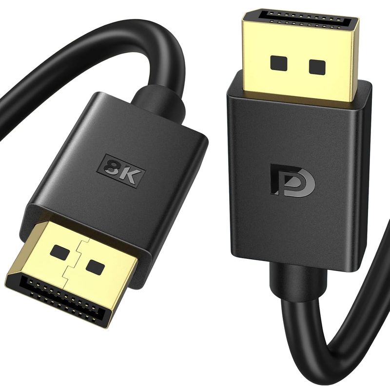 Flexible DisplayPort 8K Cable Version 1.4, (3.3ft) Standard DP Cable