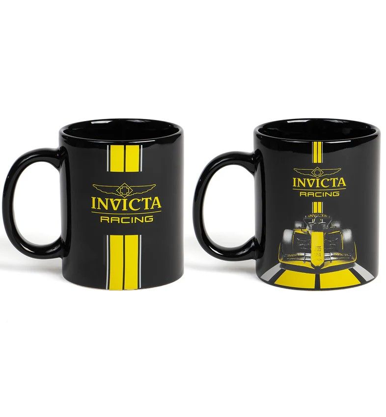 Invicta Racing Coffee Mugs, Set of 2, Black IG0328