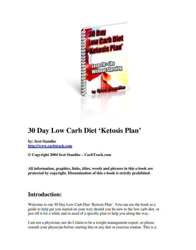 30 Day Low Carb Diet Ketosis Plan