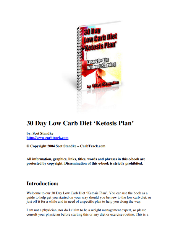 30 Day Low Carb Diet Ketosis Plan