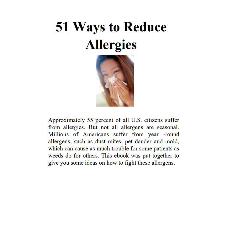 51 Ways To Reduce Allergies