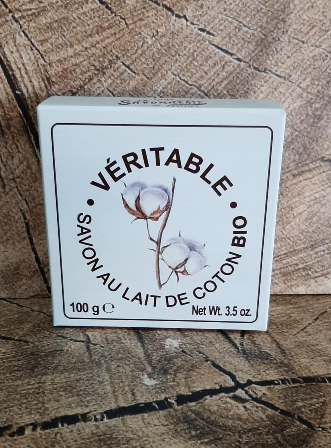 Savon rond au lait de coton bio Savon rond au lait de coton bio