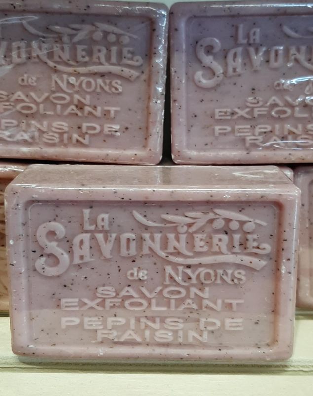 savon exfoliant aux pépins de raisin