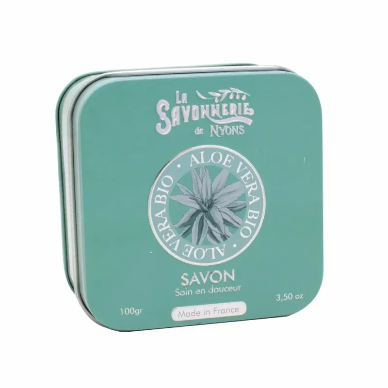 Savon à l'Aloe Vera dans boîte métal