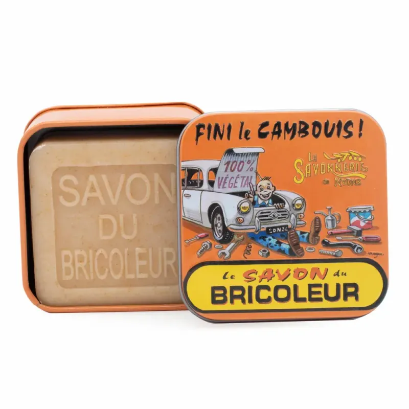 Savon du bricoleur dans boîte en métal