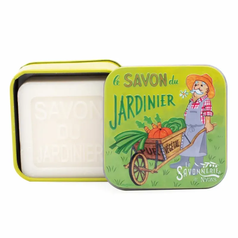 Savon du Jardinier dans sa boîte en métal