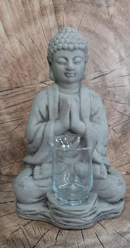 Bougeoir grand bouddha en céramique