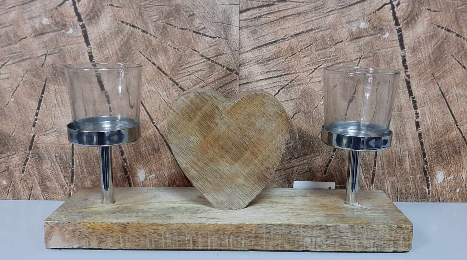 Photophore cœur pour 2 bougie chauffe plat