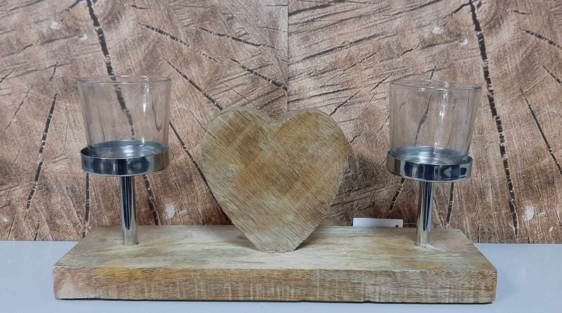 Photophore cœur pour 2 bougie chauffe plat
