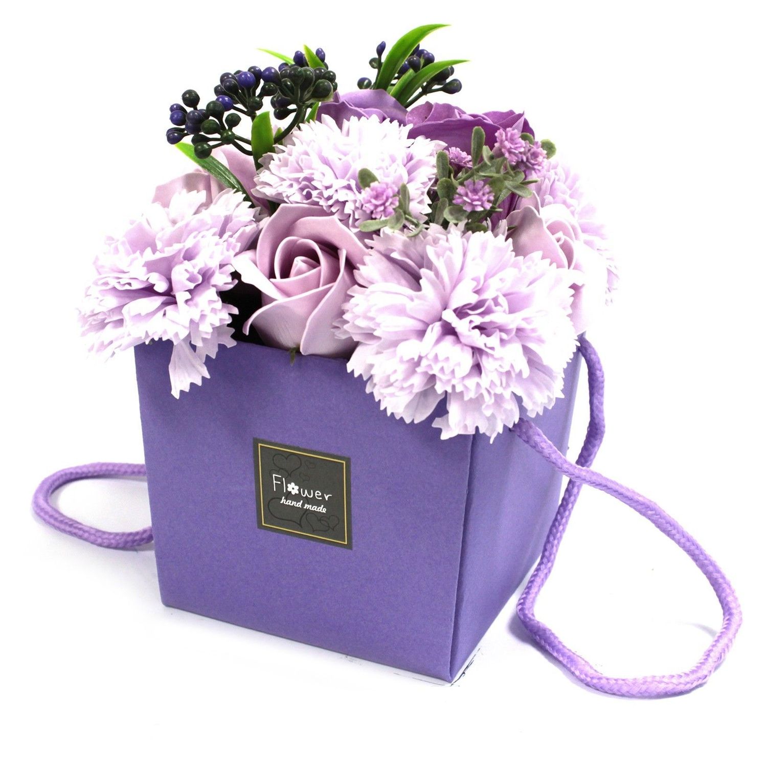 Bouquet de fleurs de bain - Roses et œillets - LAVANDE