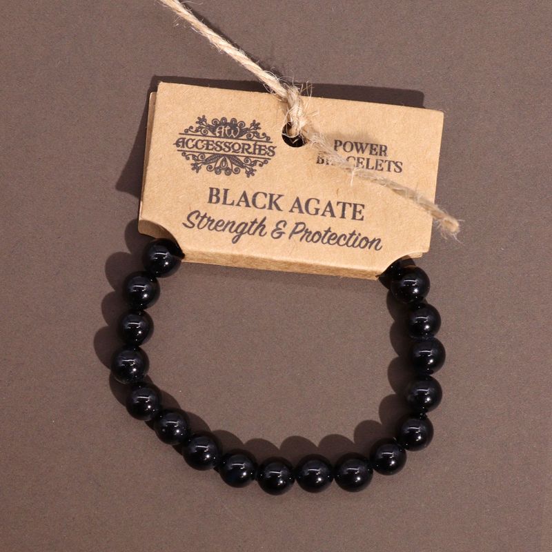Bracelet - Agate noir