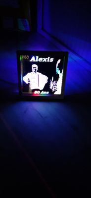 miroir personnalisable à  led multi couleurs