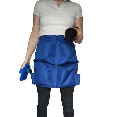 model PROST CARGO. Fartuch stajenny, 6 kieszeni, kolor chabrowy, rozmiar S/M