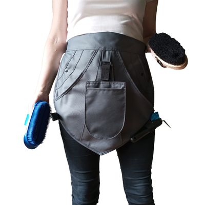 model ERB BIS. Fartuch stajenny, kieszeń zbiorcza, 2 kieszonki, rękawica, rozmiar L/XL, kolor szary