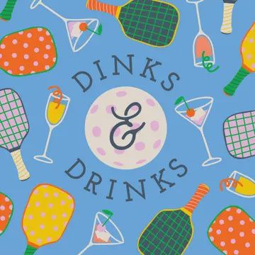 Pickleball Cocktail Napkins | Dinks and Drinks